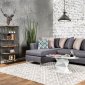 Hetland SM6201 Sectional Sofa in Gray Fabric