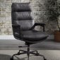 Crursa Office Chair 93170 in Gray Top Grain Leather by Acme