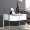 Annie Side Table 804 in White Glass by Meridian