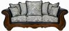 Multi-Tone Fabric Classic Sofa & Loveseat Set w/Options