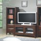 Dark Walnut Contemporary Entertainment Unit W/Optional Towers