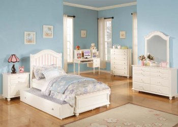 11030 Zoe Kids Bedroom in White & Pink by Acme w/Options [AMKB-11030 Zoe]