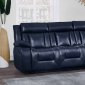 U8036 Motion Sofa in Blue Bonded Leather by Global