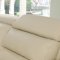 Elda Reclining Sectional Sofa in Beige Leather by At Home USA