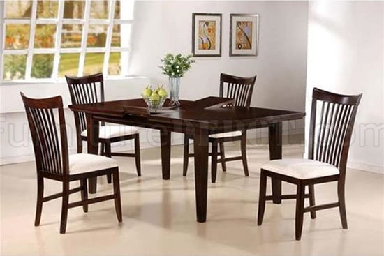 Cappuccino Finish Dinette With Butterfly Leaf Extension Table