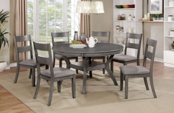 Juniper 5Pc Dining Set CM3162RT in Gray w/Options [FADS-CM3162RT-Juniper]