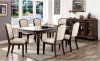 Haylee CM3193T Dining 7Pc Set in Wire-Brushed Brown w/Options