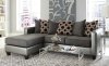 3003 Sectional Sofa in Pewter Bi Cast & Gray Microfiber