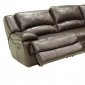 Mahogany Full Leather 5PC Reclining Modern Sectional Sofa