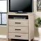 Strasburg Bedroom CM7384 in Wire-Brushed White w/Options