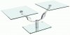 8124 Clear Glass Motion Cocktail Table by Chintaly