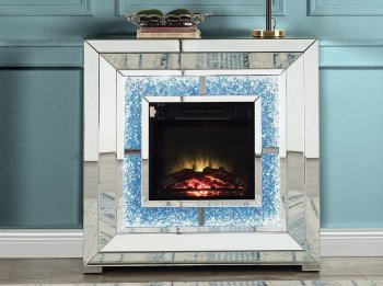 Noralie Fireplace w/LED AC00514 in Mirrored by Acme [AMFP-AC00514 Noralie]