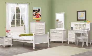 2001 Whimsy Kids Bedroom by Homelegance in White w/Options [HEKB-2001 Whimsy]