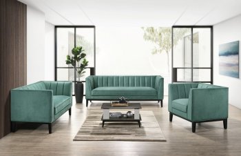 Calais Sofa in Marine Green Velvet by Elements w/Options [SFEMS-Calais Green]