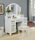 Tracy Vanity Table w/Stool CM-DK6162 in White & Mirror