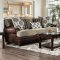 Reyna Sofa SM5147 in Brown Chenille & Leatherette w/Options