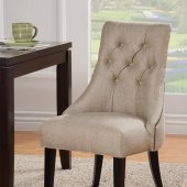 104033 Accent Chair Set of 2 in Sand Fabric by Coaster