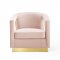 Frolick Accent Chair in Pink Velvet by Modway