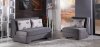 Twist Pure Gray Loveseat Sleeper by Istikbal