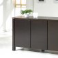 Dark Walnut Finish Modern 3 Door Buffet