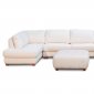 White Top Grain Leather Modern Zen Sectional Sofa w/Options