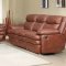 Carlington Reclining Sofa in Brown Bonded Leather w/Optionas