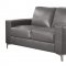 Iniko Sofa & Loveseat 8203GY Grey Leather Match by Homelegance