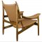 Warrior Lounge Chair in Tan Leather by Modway