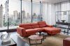 S266 Sectional Sofa in Orange Leather by Beverly Hills