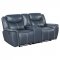 Sloane Motion Sofa 610271 Blue Leatherette by Coaster w/Options