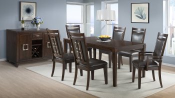 Rodney 200 5Pc Dining Room Set in Dark Mahogany by Elements [SFELDS-200-Rodney]