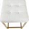 Nicola Counter Stool 907 Set of 2 White Faux Leather by Meridian