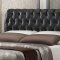 B140 Upholstered Bed in Black Leatherette