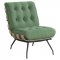 Aloma Accent Chair Set of 2 907502 in Green Velvet by Coaster