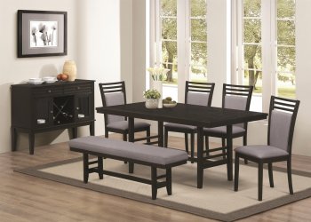 104921 Lasalle 5Pc Dining Set Dark Merlot by Coaster w/Options [CRDS-104921 Lasalle]