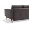 Cassius Quilt Sofa Bed in Seal Gray w/Wood Legs by Innovation