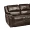 Dawson Power Reclining Sofa Set in Brown Leather Match