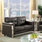 Nanette Sofa CM6425GY in Gray Breathable Leatherette w/Options