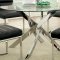 Yasmin Dinette Table CM3381T in Chrome w/Optional Black Chairs