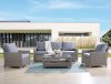 Greeley Outdoor 4Pc Patio Sofa Set OT01090 in Gray by Acme