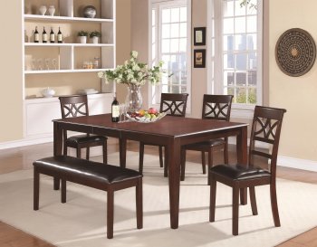 100641 Dunham 5Pc Dining Set in Cherry by Coaster w/Options [CRDS-100641 Dunham]