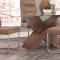 Nessa Dining Table 103051 in Deep Brown by Coaster w/Glass Top