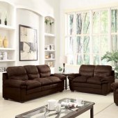 51105 Standford Sofa in Chocolate Easy Rider Fabric by Acme