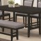 104921 Lasalle 5Pc Dining Set Dark Merlot by Coaster w/Options