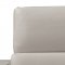 Adriano Sectional Sofa Warm Grey Leather by Whiteline w/Recliner