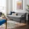 Concur Sofa in Gray Velvet Fabric by Modway w/Options