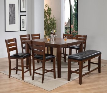 Urbana 00680 5Pc Counter Ht Dining Set - Cherry - Acme w/Options [AMDS-00680-Urbana]