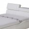 Steward Bed in White Leather Match by Whiteline Imports