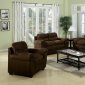 Chocolate Fabric Modern Couch & Loveseat Set w/Options