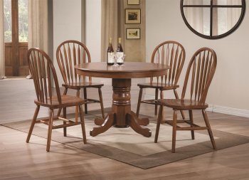 102661 Freda 5Pc Dining Set in Warm Oak by Coaster [CRDS-102661 Freda]